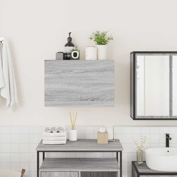 Bad-Wandschrank Grau Sonoma 60x25x40 cm