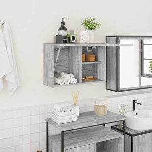 Bad-Wandschrank Grau Sonoma 60x25x40 cm