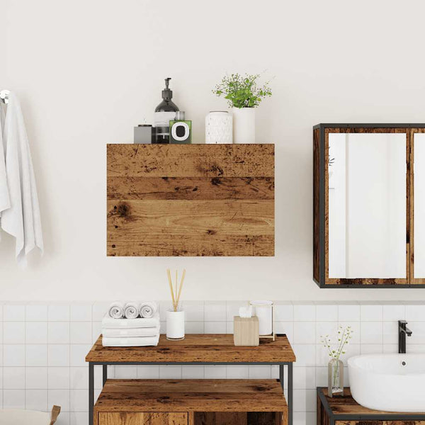 Bad-Wandschrank Altholz-Optik 60x40 cm