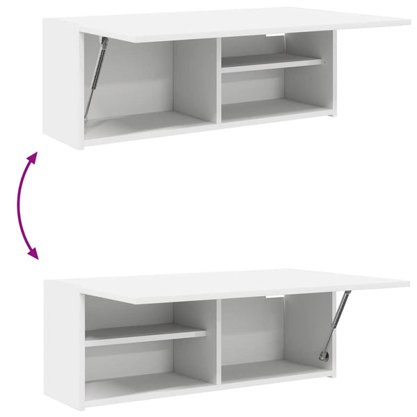 Weißer Bad-Wandschrank 80x30 cm