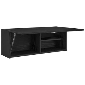 Schwarzer Bad-Wandschrank 80x25x30 cm
