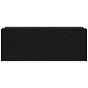 Schwarzer Bad-Wandschrank 80x25x30 cm