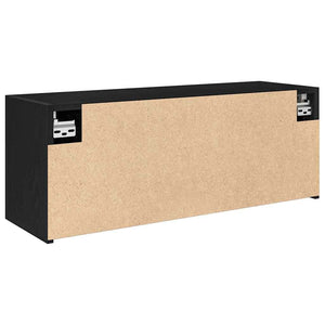 Schwarzer Bad-Wandschrank 80x25x30 cm