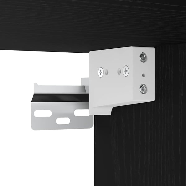 Schwarzer Bad-Wandschrank 80x25x30 cm