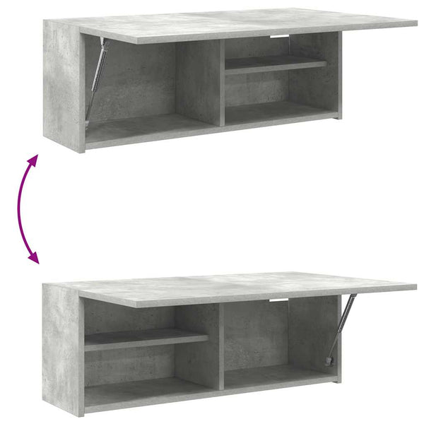 Bad-Wandschrank Betongrau 80x25x30 cm