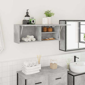 Bad-Wandschrank Betongrau 80x25x30 cm