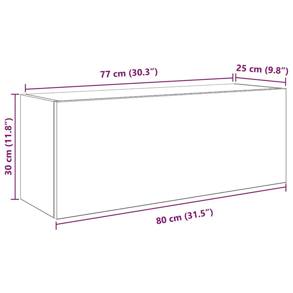 Bad-Wandschrank Räuchereiche 80cm