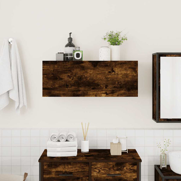 Bad-Wandschrank Räuchereiche 80cm
