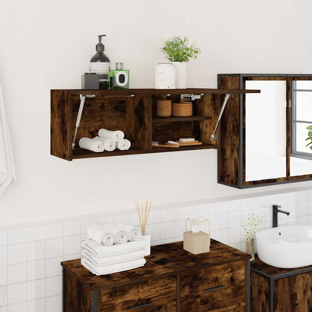 Bad-Wandschrank Räuchereiche 80cm