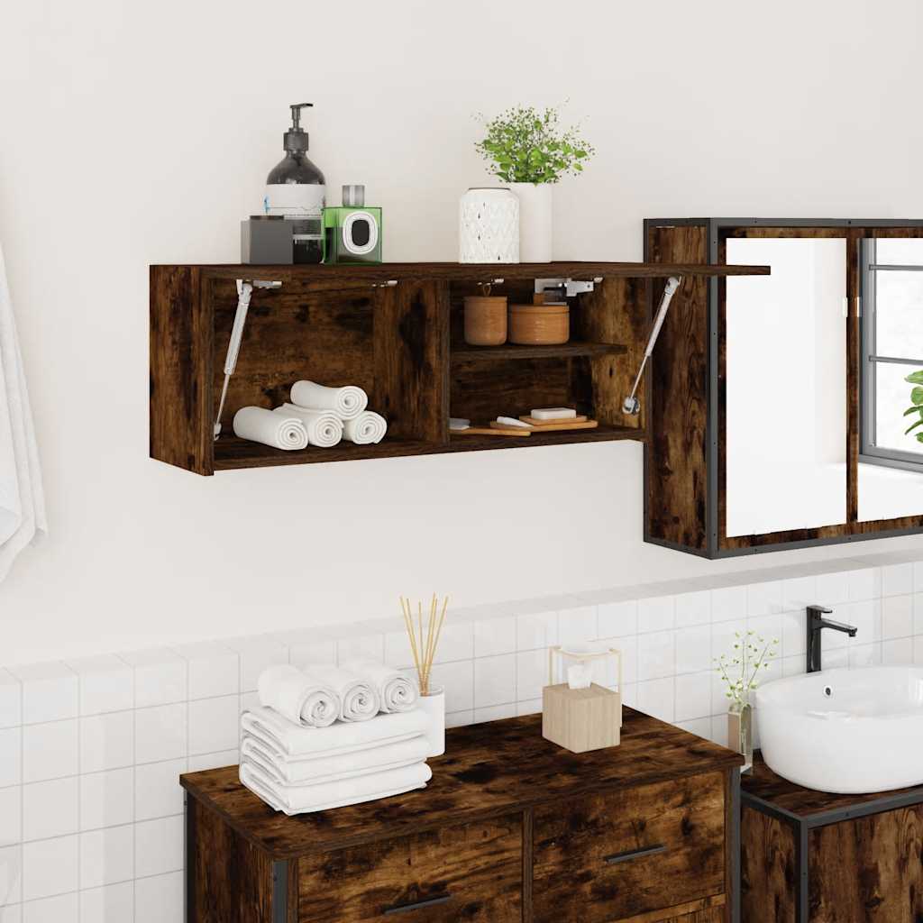 Bad-Wandschrank Räuchereiche 80cm