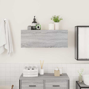 Bad-Wandschrank Grau Sonoma 80x25x30 cm