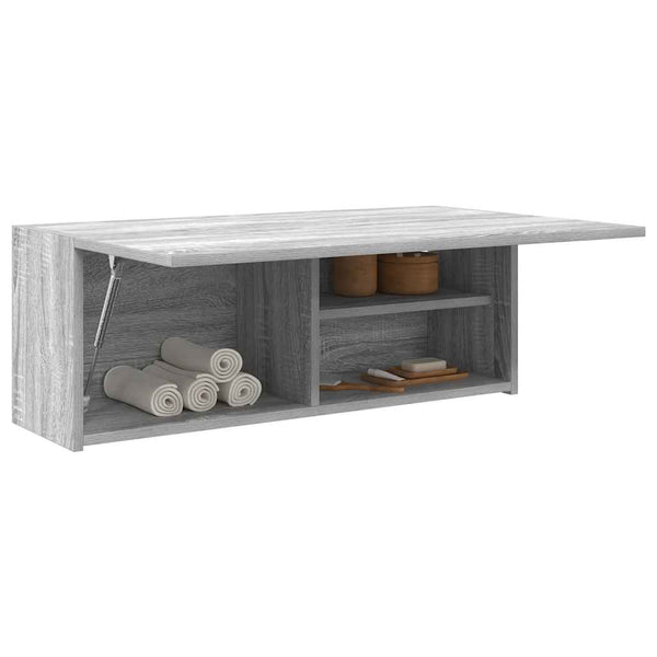 Bad-Wandschrank Grau Sonoma 80x25x30 cm