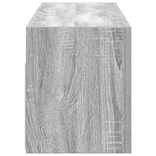 Bad-Wandschrank Grau Sonoma 80x25x30 cm