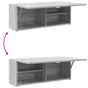 Bad-Wandschrank Grau Sonoma 80x25x30 cm