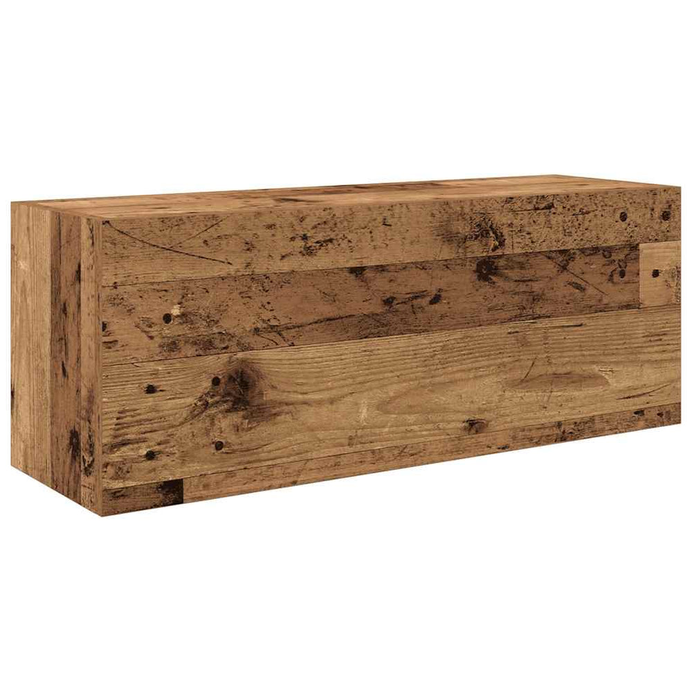 Bad-Wandschrank Altholz-Optik 80x25x30 cm