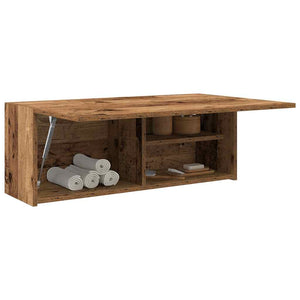 Bad-Wandschrank Altholz-Optik 80x25x30 cm