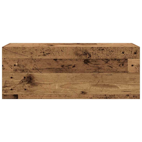 Bad-Wandschrank Altholz-Optik 80x25x30 cm