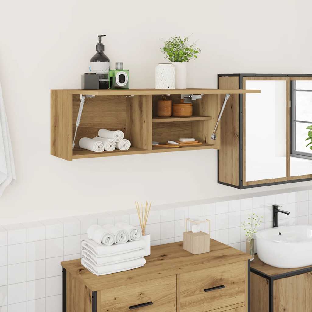 Bad-Wandschrank Artisan-Eiche 80x25x30 cm