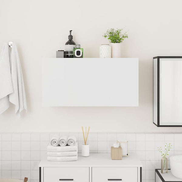Weißer Bad-Wandschrank 80x40 cm