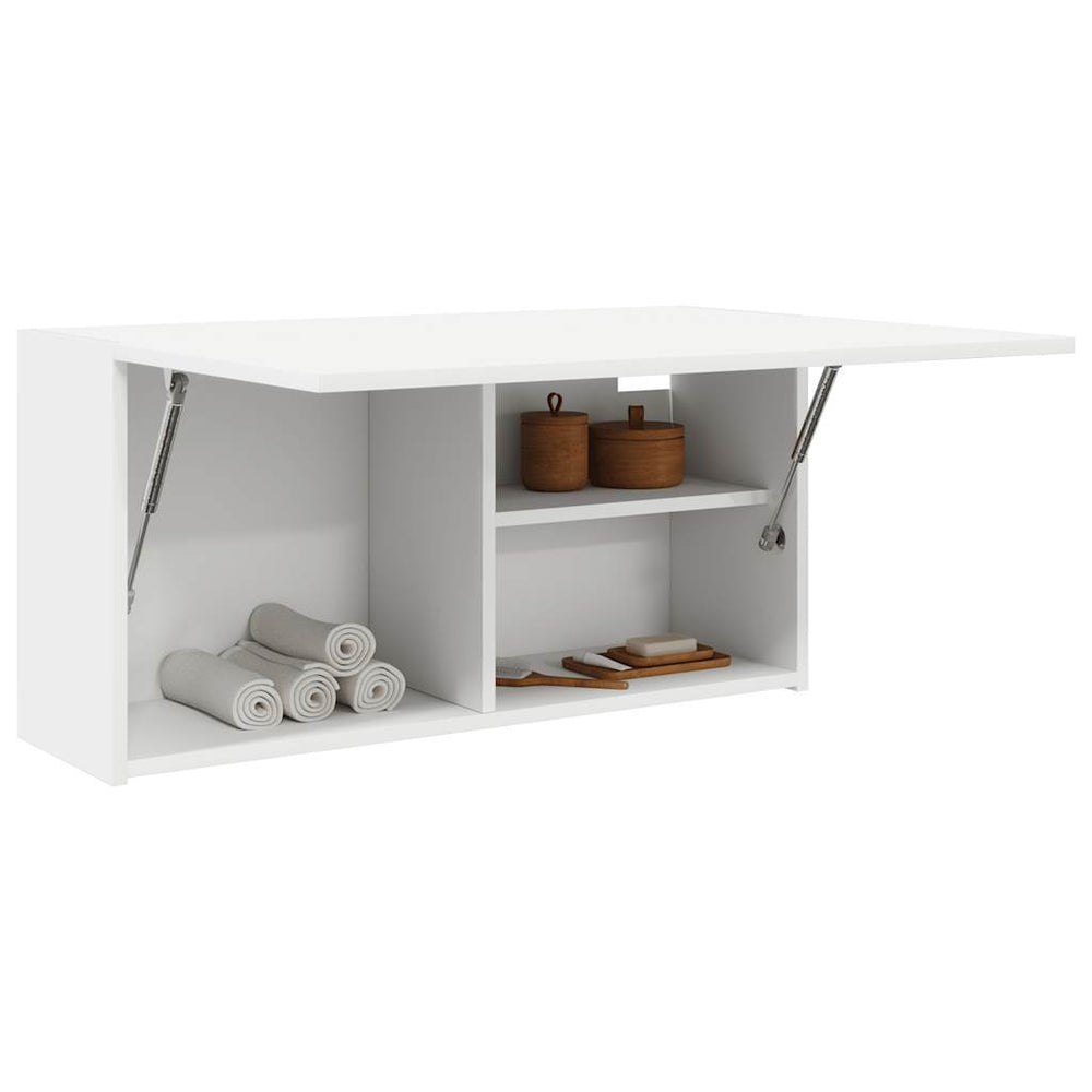 Weißer Bad-Wandschrank 80x40 cm