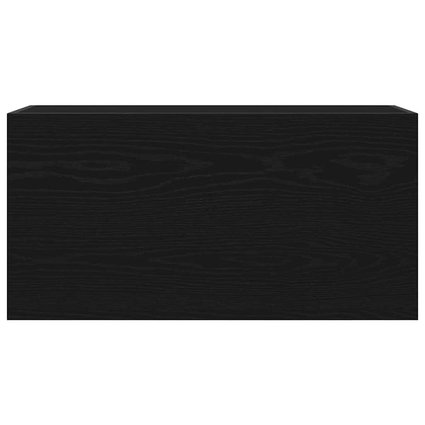 Schwarzer Bad-Wandschrank 80x40 cm