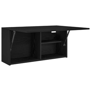 Schwarzer Bad-Wandschrank 80x40 cm