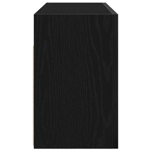 Schwarzer Bad-Wandschrank 80x40 cm