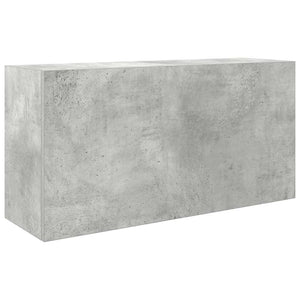 vidaXL Armoire murale de salle de bain gris béton 80x25x40 cm aggloméré