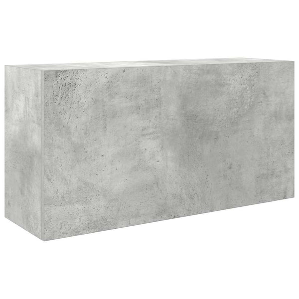 vidaXL Armoire murale de salle de bain gris béton 80x25x40 cm aggloméré