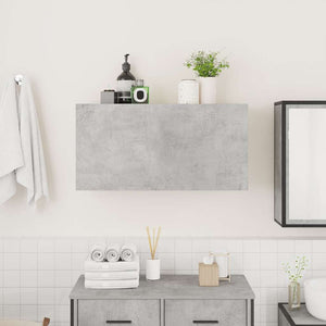 vidaXL Armoire murale de salle de bain gris béton 80x25x40 cm aggloméré