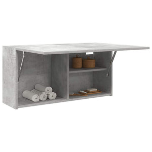vidaXL Armoire murale de salle de bain gris béton 80x25x40 cm aggloméré