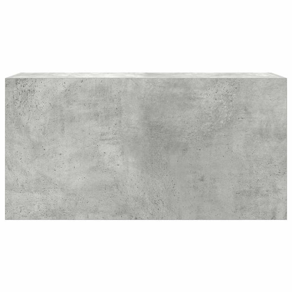 vidaXL Armoire murale de salle de bain gris béton 80x25x40 cm aggloméré