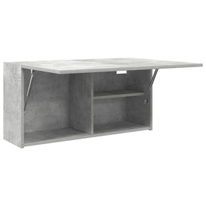 vidaXL Armoire murale de salle de bain gris béton 80x25x40 cm aggloméré