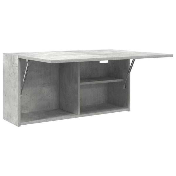 vidaXL Armoire murale de salle de bain gris béton 80x25x40 cm aggloméré