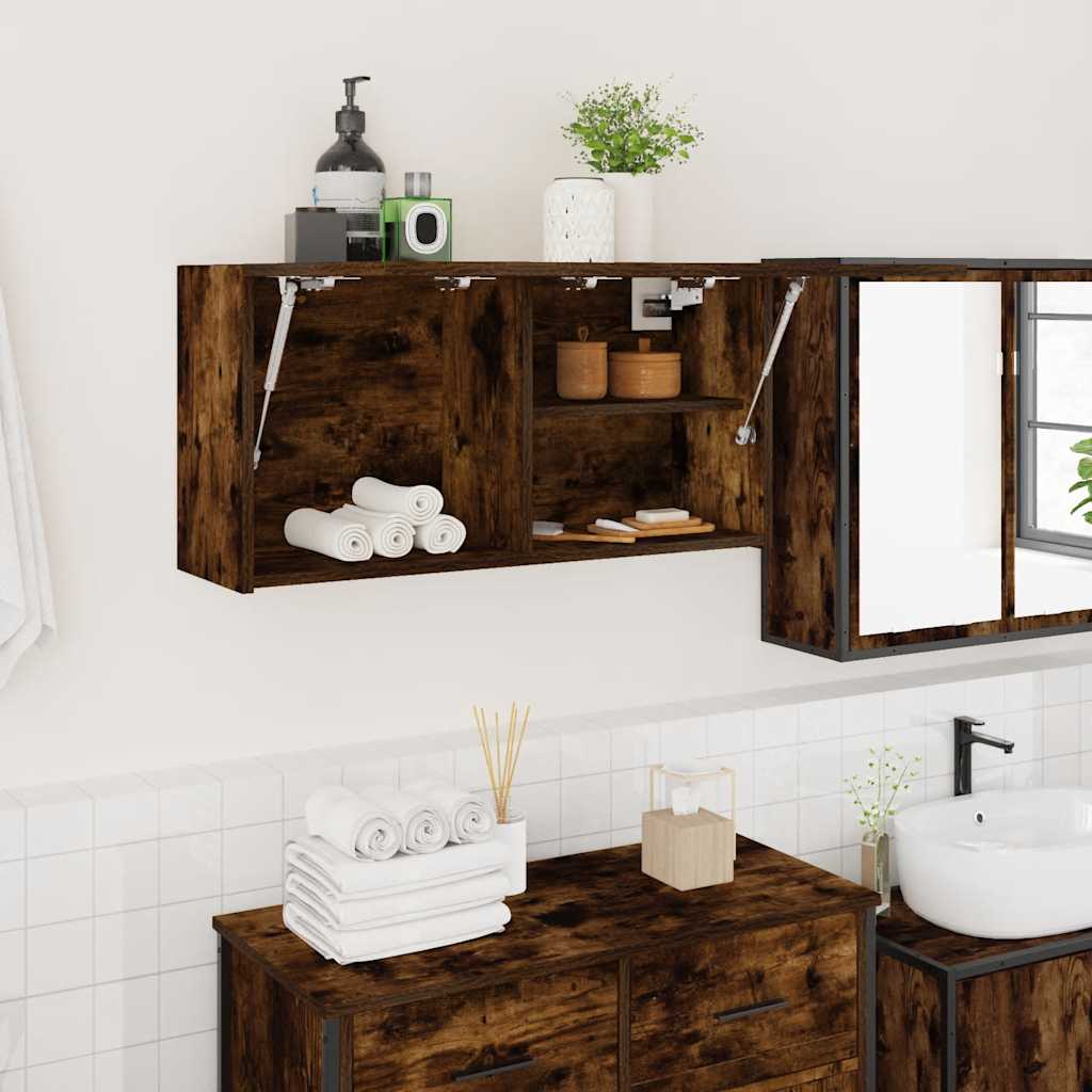 Bad-Wandschrank Räuchereiche 80 cm