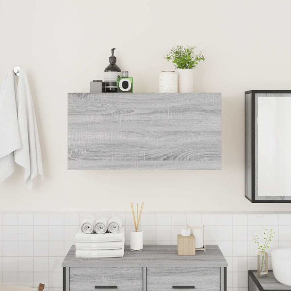Bad-Wandschrank Grau Sonoma 80x25x40 cm