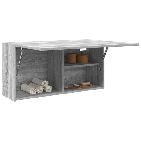 Bad-Wandschrank Grau Sonoma 80x25x40 cm