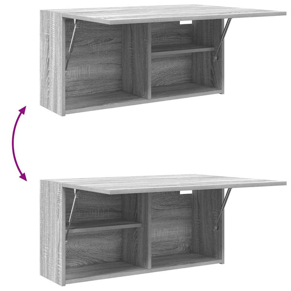 Bad-Wandschrank Grau Sonoma 80x25x40 cm