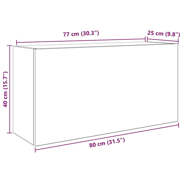 Bad-Wandschrank Altholz-Optik 80x40 cm