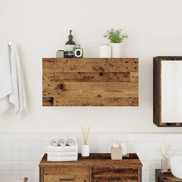 Bad-Wandschrank Altholz-Optik 80x40 cm