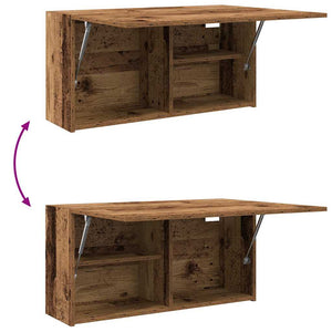 Bad-Wandschrank Altholz-Optik 80x40 cm