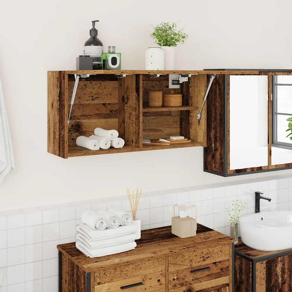 Bad-Wandschrank Altholz-Optik 80x40 cm