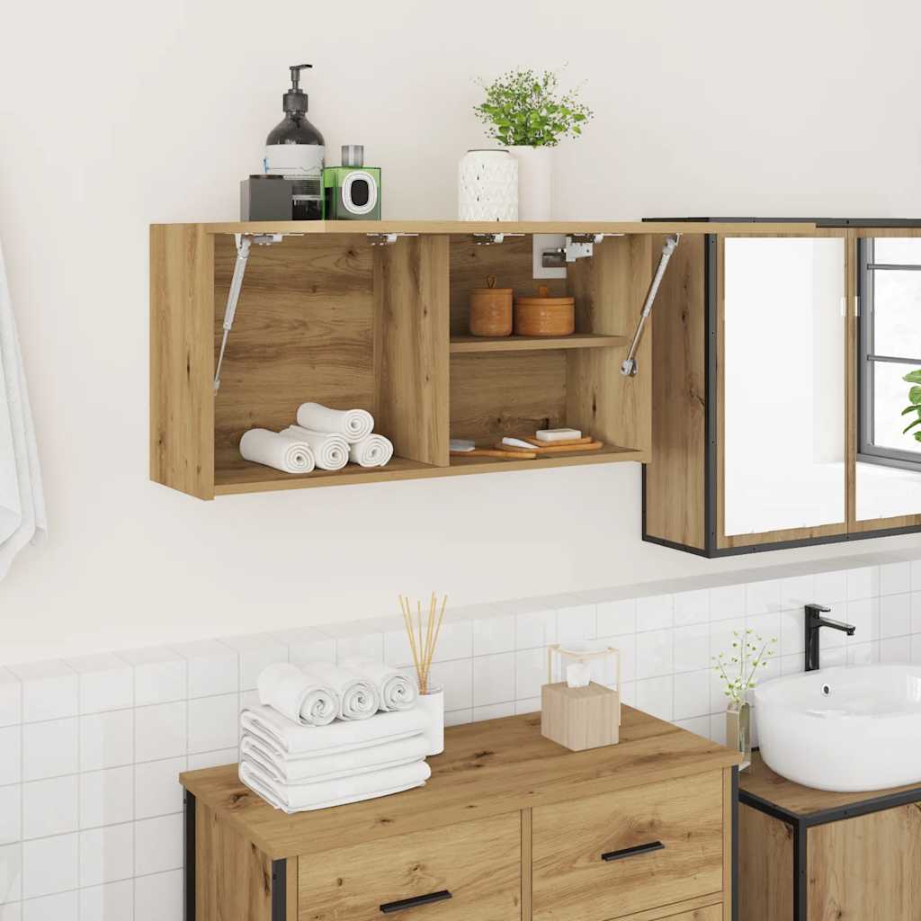 Bad-Wandschrank Artisan-Eiche 80x40 cm