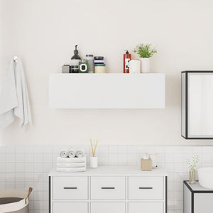 Weißer Bad-Wandschrank 100x25x30 cm