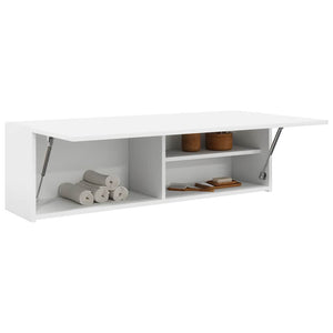 Weißer Bad-Wandschrank 100x25x30 cm