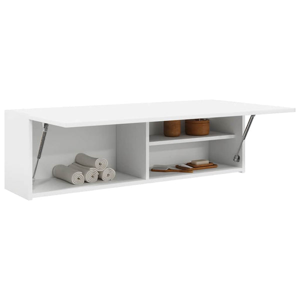 Weißer Bad-Wandschrank 100x25x30 cm