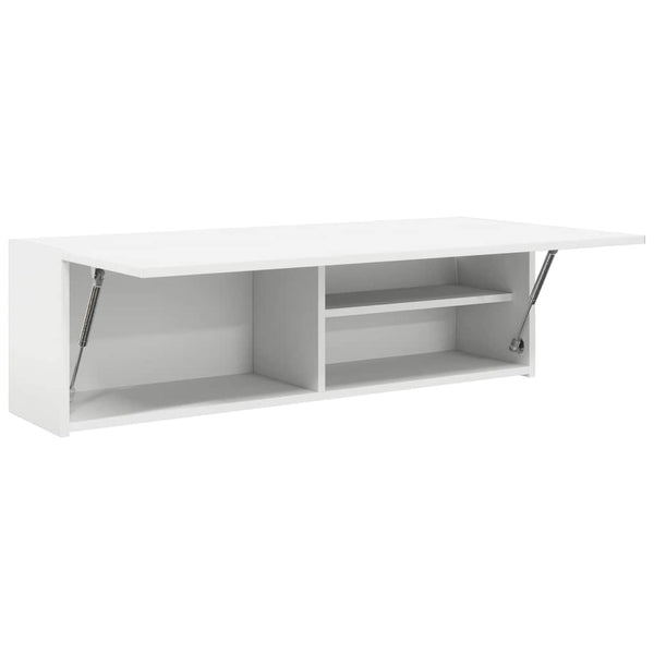 Weißer Bad-Wandschrank 100x25x30 cm