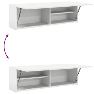 Weißer Bad-Wandschrank 100x25x30 cm
