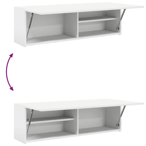 Weißer Bad-Wandschrank 100x25x30 cm