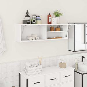 Weißer Bad-Wandschrank 100x25x30 cm